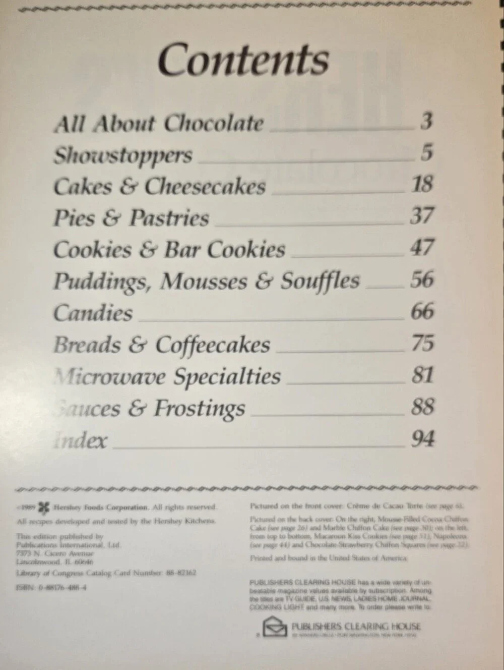 Hershey's Chocolate Cookbook